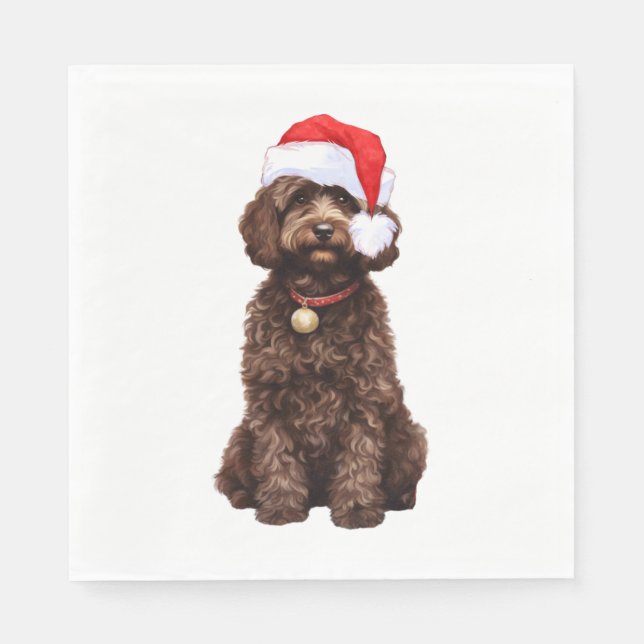 Servilleta De Papel Navidades de Cockapoo (Anverso)