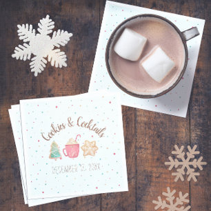 Servilleta De Papel Navidades de Cocktails y galletas Cookie Exchange