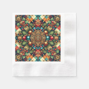 Servilleta De Papel Navidades de colores clásicos y vintage