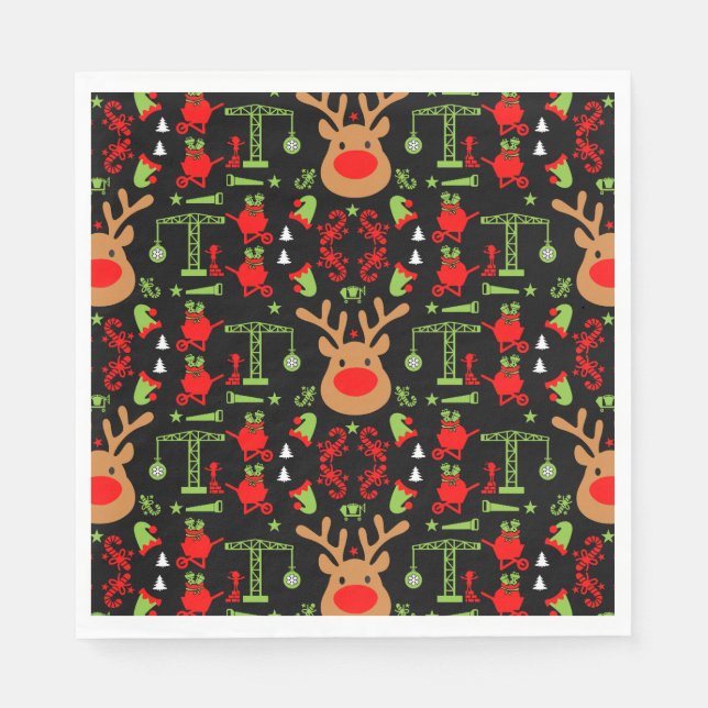 Servilleta De Papel Navidades de construcción de edificios (Anverso)