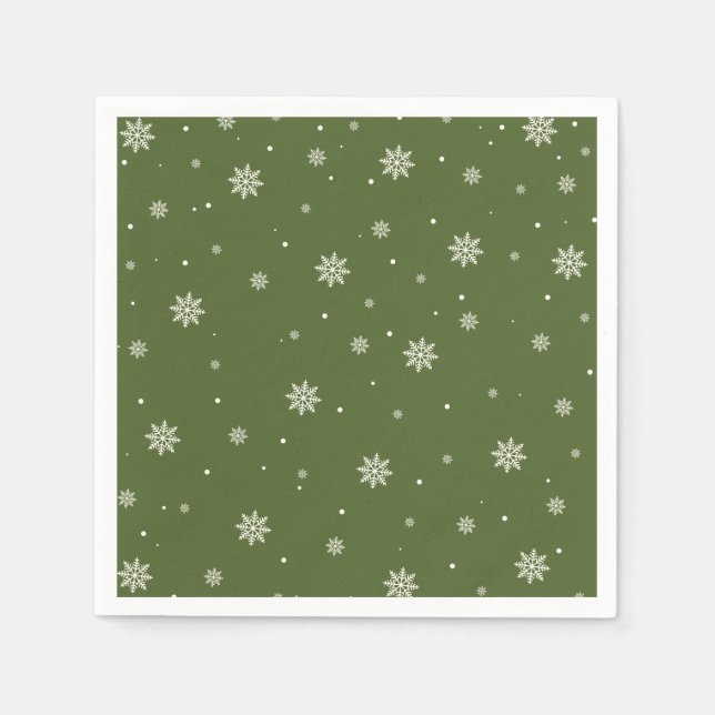 Servilleta De Papel Navidades de copo de nieve (Anverso)