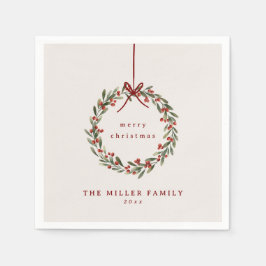 Servilleta De Papel Navidades de coraje con arco rojo