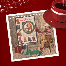 Servilleta De Papel Navidades de Cowboy Boot