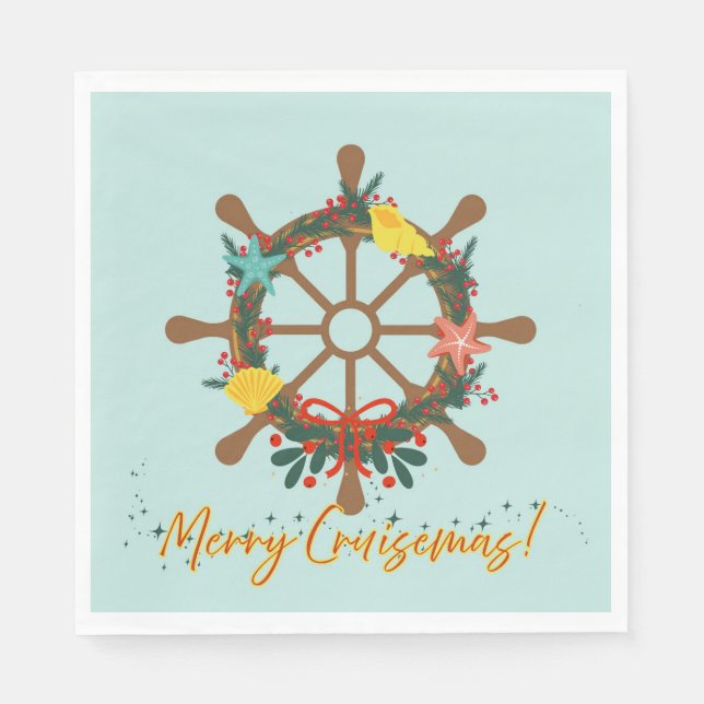 Servilleta De Papel Navidades de crucero Nautical (Anverso)