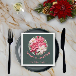 Servilleta De Papel Navidades de efectos de bordado Nombre personaliza