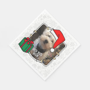 Servilleta De Papel Navidades de fotografía personalizado Santa Hat Ma