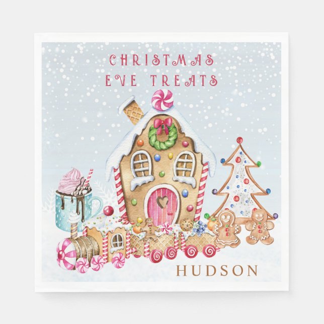 Servilleta De Papel Navidades de Gingerbread House (Anverso)