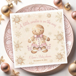Servilleta De Papel Navidades de Gingerbread Little Sweetie Baby Showe