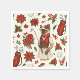 Servilleta De Papel Navidades de golf con equipo de golf