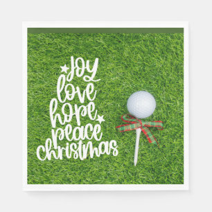 Servilleta De Papel Navidades de golf con pelota de golf y tee con cin