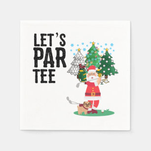Servilleta De Papel Navidades de golf Par Tee con Santa Claus