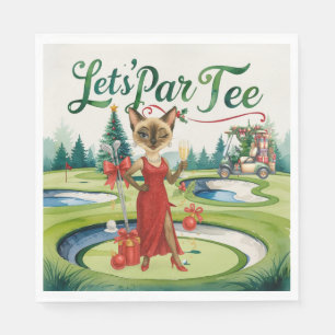 Servilleta De Papel Navidades de golf vamos a ir por fiesta de golf