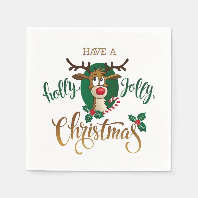 Servilleta De Papel Navidades de Have Holly Jolly (Anverso)