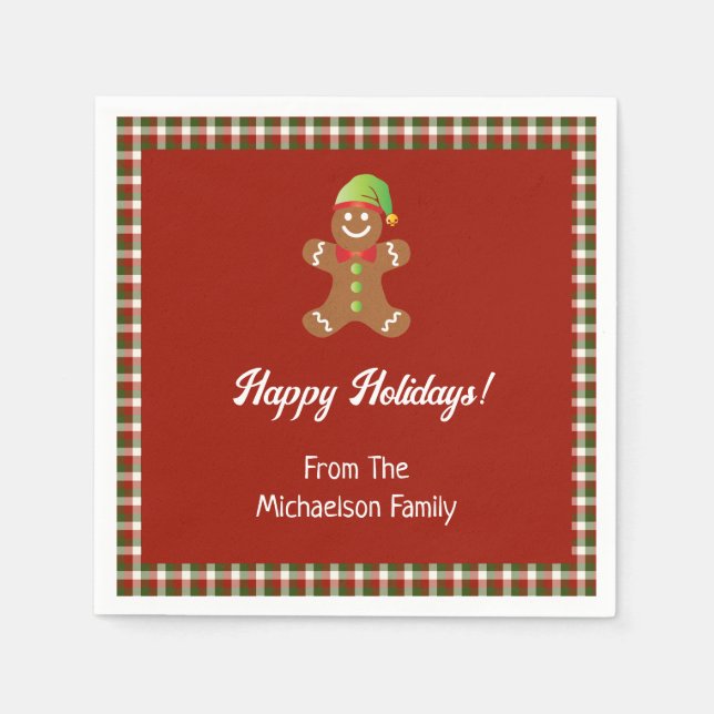 Servilleta De Papel Navidades de Holiday Cookie Baking (Anverso)