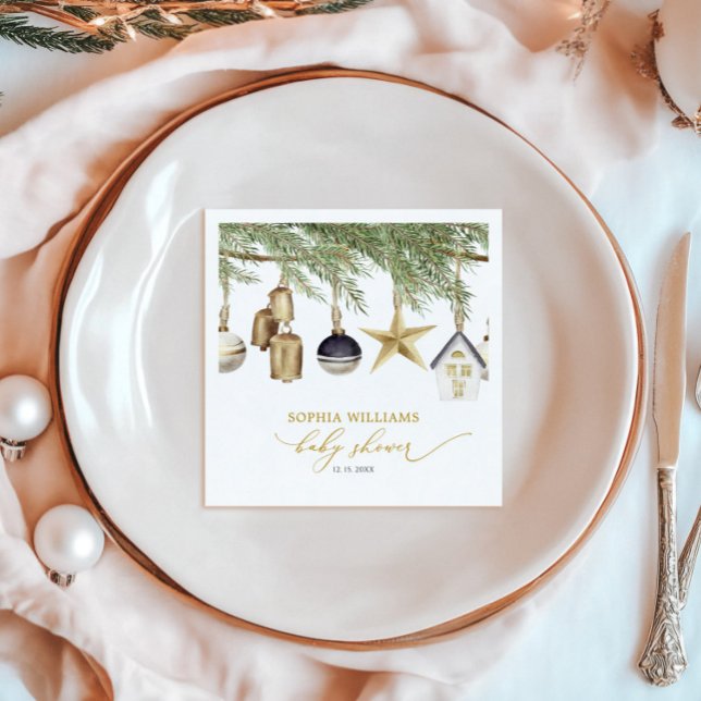 Servilleta De Papel Navidades de invierno Baby Shower Napkins (Subido por el creador)