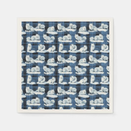 Servilleta De Papel Navidades de invierno de zorros del Ártico Patrón 