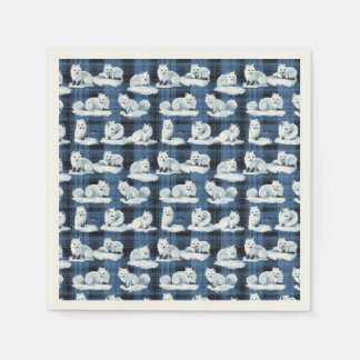 Servilleta De Papel Navidades de invierno de zorros del Ártico Patrón