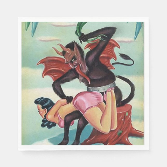 Servilleta De Papel Navidades de Krampus (Anverso)