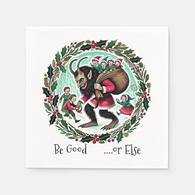 Servilleta De Papel Navidades de Krampus (Anverso)