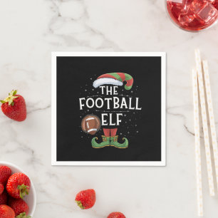 Servilleta De Papel Navidades de la Familia Elf de Fútbol Americano