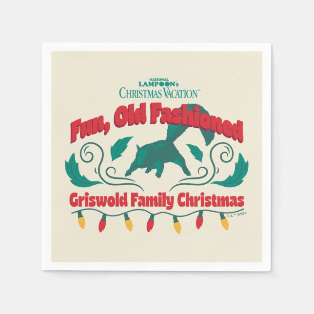 Servilleta De Papel Navidades de la familia Griswold, divertida y viej (Anverso)