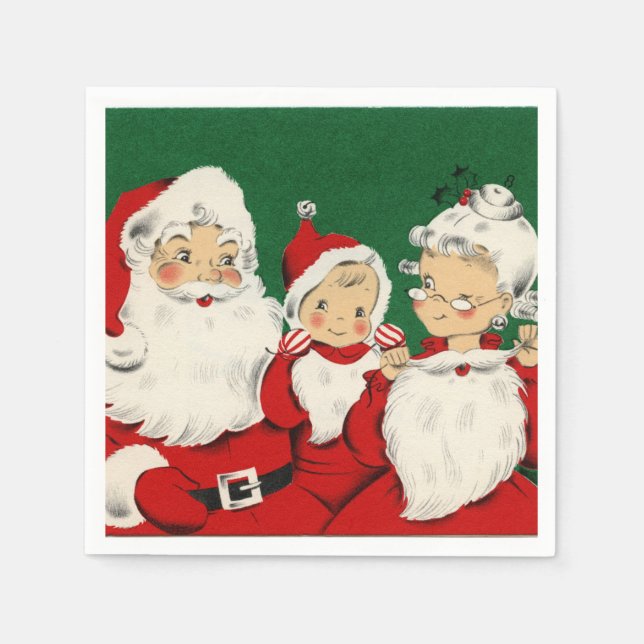 Servilleta De Papel Navidades de la Familia Santa Vieja (Anverso)