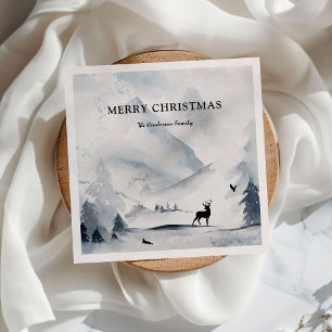 Servilleta De Papel Navidades de las Montañas Acuáticas de Invierno