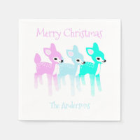 Navidades de los Deer Cute del Pastel Vintage Pers