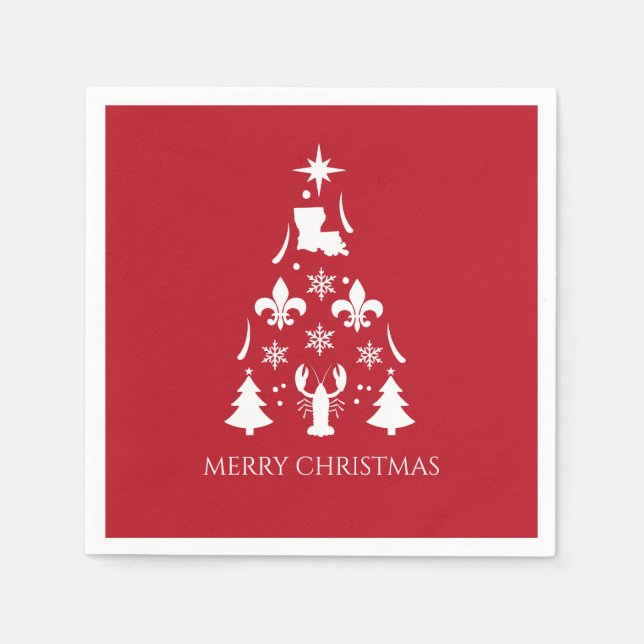 Servilleta De Papel Navidades de Luisiana Holiday Cajun (Anverso)