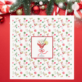 Servilleta De Papel Navidades de Mahjong y Cocktails Grandmillennial
