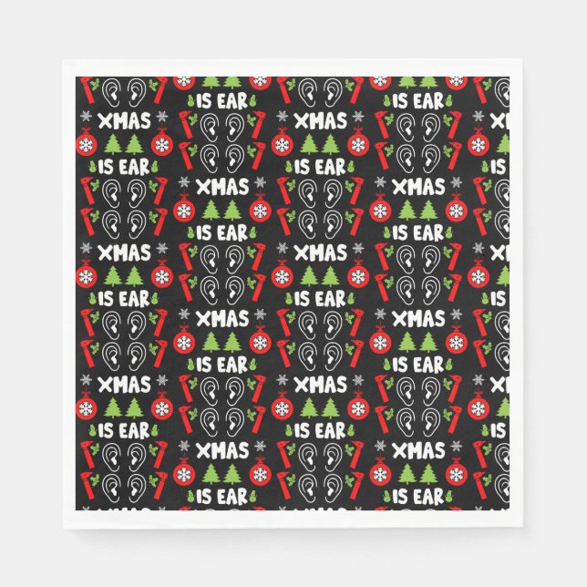 Servilleta De Papel NAVIDADES de Médicas de ENT (Anverso)