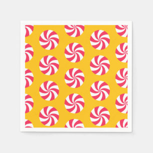 Servilleta De Papel Navidades de menta Naranja amarillo