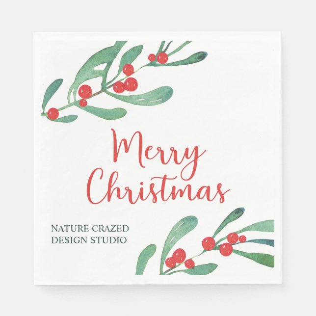 Servilleta De Papel Navidades de Modern Holly Company (Anverso)