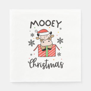 Servilleta De Papel Navidades de Mooey lindo bebé Highland Cow Vacas n