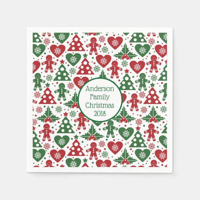 Servilleta De Papel Navidades de pan de jengibre (Anverso)