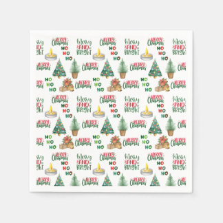 Servilleta De Papel NAVIDADES de papel de HO HO HO para fiesta