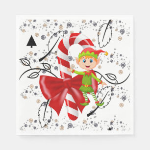 Servilleta De Papel Navidades de papel servilletas, cane Elf