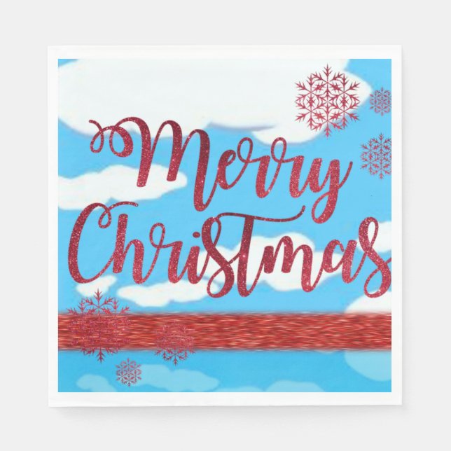 Servilleta De Papel Navidades de papel servilletas, Feliz Navidad (Anverso)