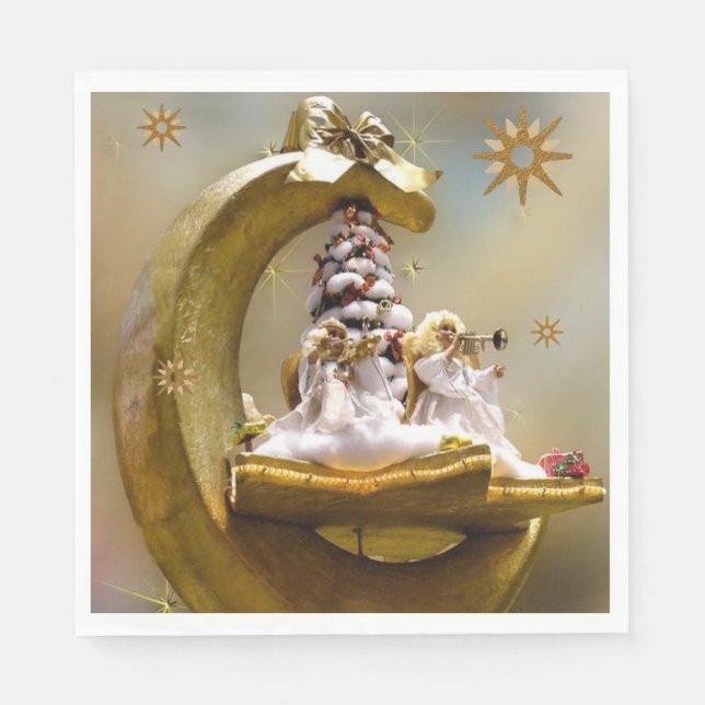 Servilleta De Papel Navidades de papel servilletas, Feliz Navidad, Áng (Anverso)