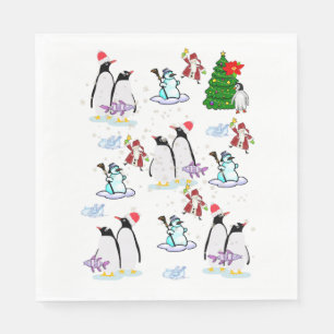 Servilleta De Papel Navidades de papel servilletas, Feliz Pingüino de 