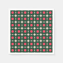 Navidades de patrón de flor pop retro lindo rosa v