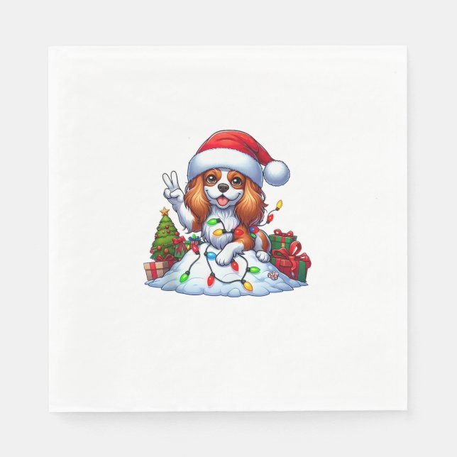 Servilleta De Papel Navidades de Peace Hand Cavalier King Charles Span (Anverso)