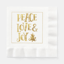 Servilleta De Papel Navidades de Peace Love Joy