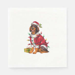 Servilleta De Papel Navidades de Perro de la Seda de Santa Irish Light