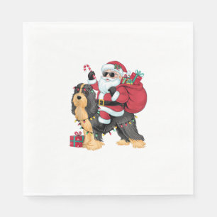 Servilleta De Papel Navidades de perros de La Habana iluminan Santa Ri
