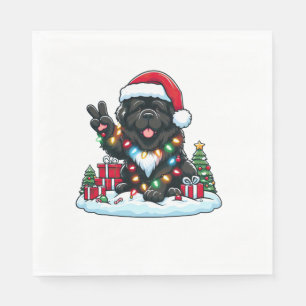 Servilleta De Papel Navidades de perros de la mano de la paz de Terran