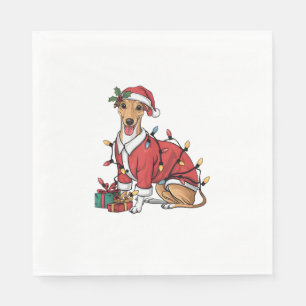 Servilleta De Papel Navidades de perros de mascota Santa Whippet