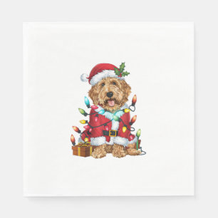 Servilleta De Papel Navidades de perros de Santa Labradoodle