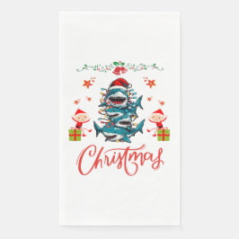 Servilleta De Papel Navidades de pieles de tiburón Gorra Navidad