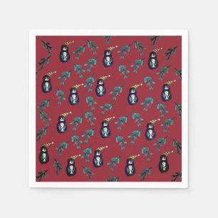 Servilleta De Papel Navidades de Pingüinos